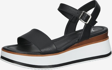 SANSIBAR Strap Sandals in Black: front