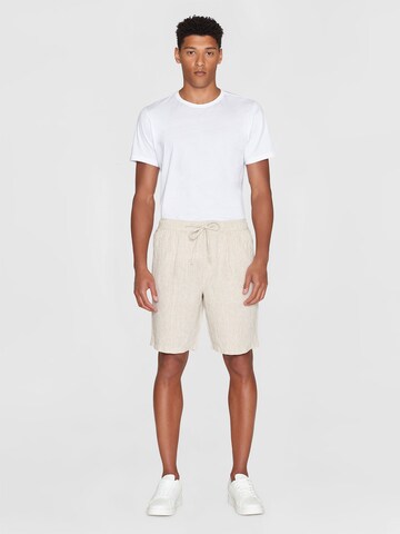 KnowledgeCotton Apparel Loosefit Hose in Beige
