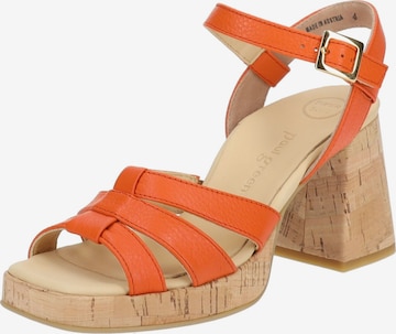 Sandalo con cinturino di Paul Green in arancione: frontale