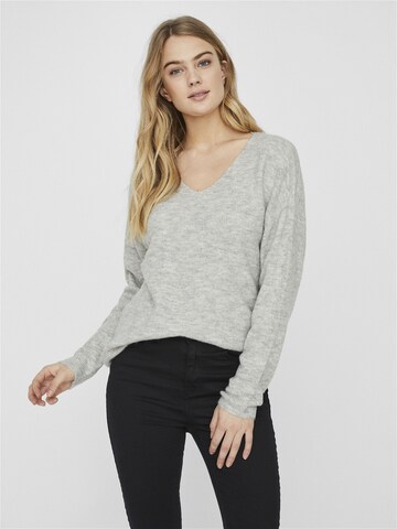 VERO MODA Pulover 'Lefile' | siva barva: sprednja stran