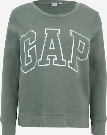 Sweat-shirt Gap Petite en vert : devant