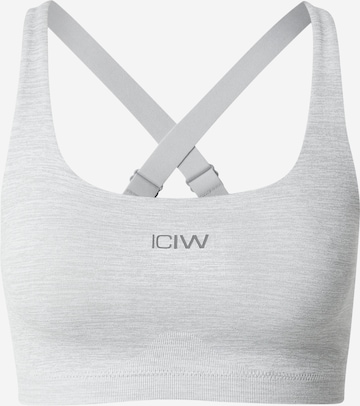 Soutien-gorge de sport ICANIWILL en gris : devant