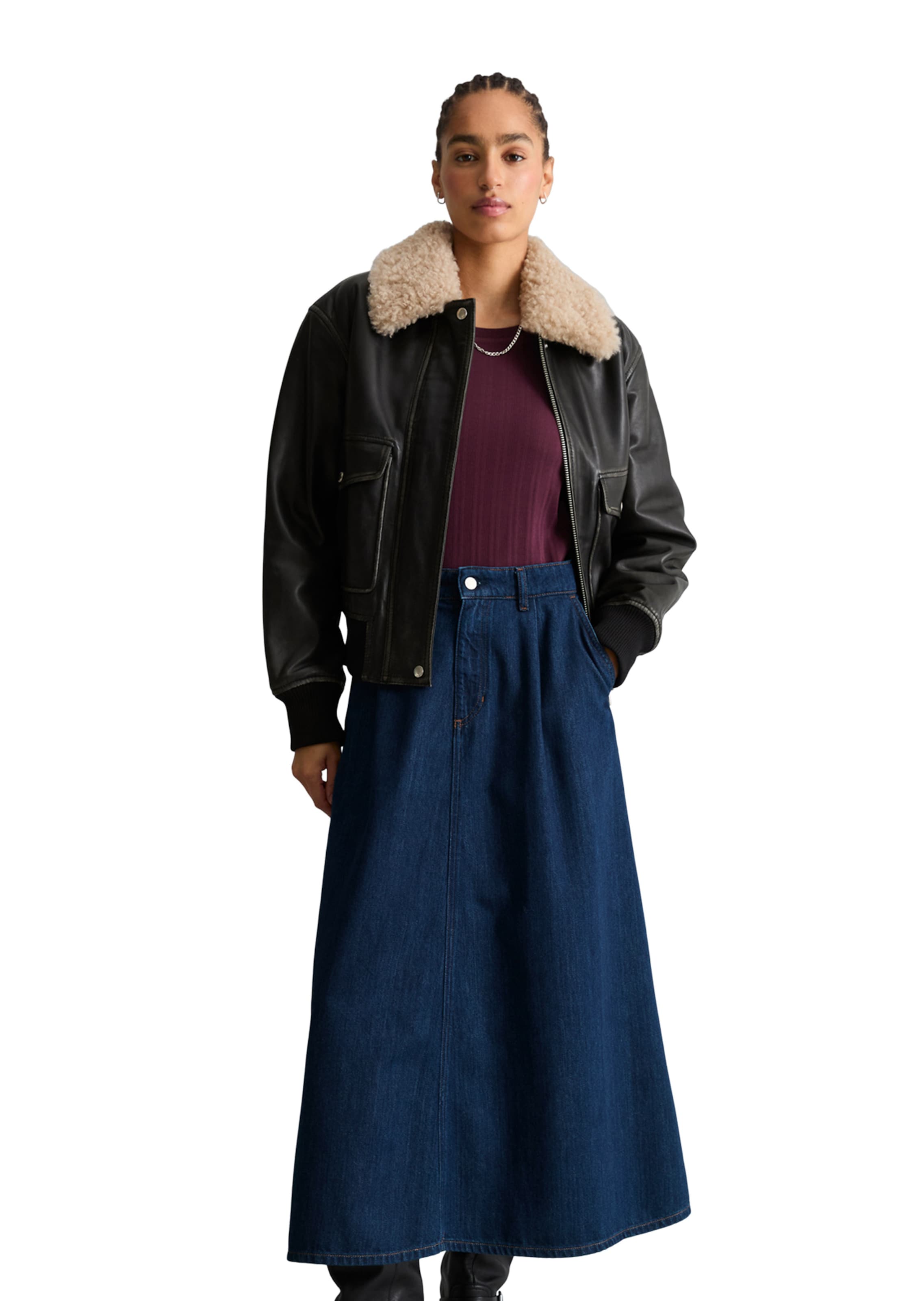Marc O'Polo DENIM Between-season jacket in Black: front