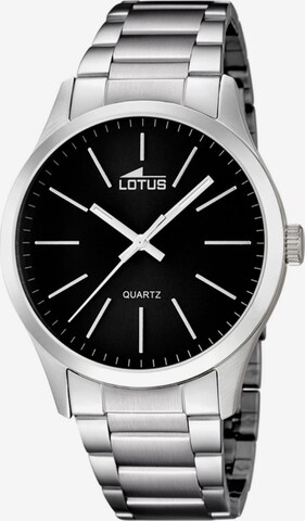 Lotus Analoog horloge in Zwart: voorkant