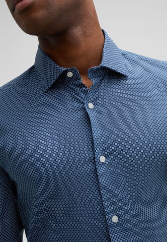 STRELLSON Slim fit Button Up Shirt 'Stan' in Blue