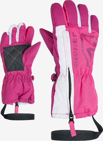 ZIENER Athletic Gloves 'Leo Minis' in Pink: front