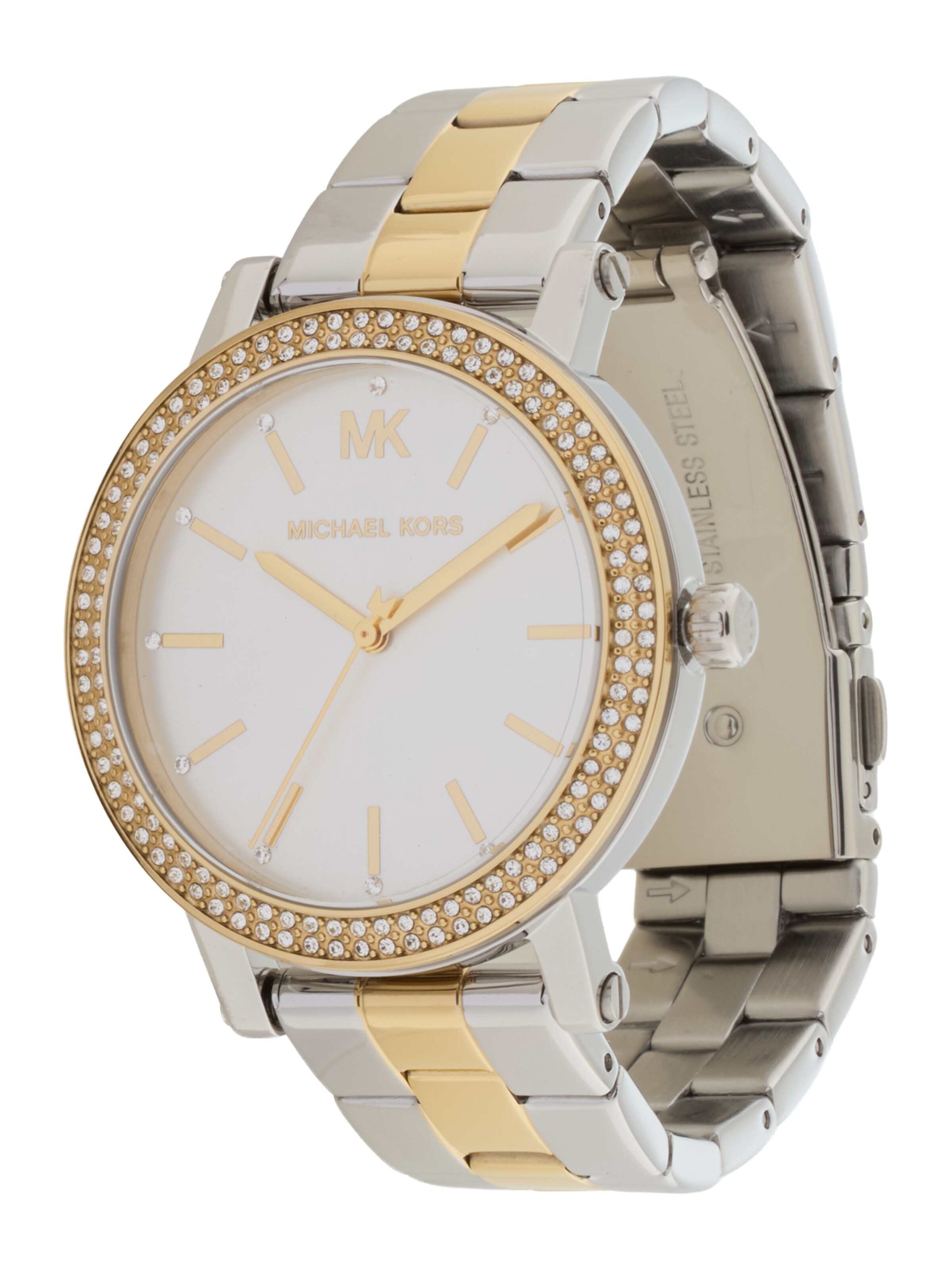 MICHAEL Michael Kors - Relógios analógicos 'COREY' em prata: frente