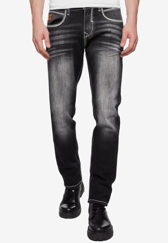 Rusty Neal Regular Jeans 'TOYAMA' in Zwart: voorkant