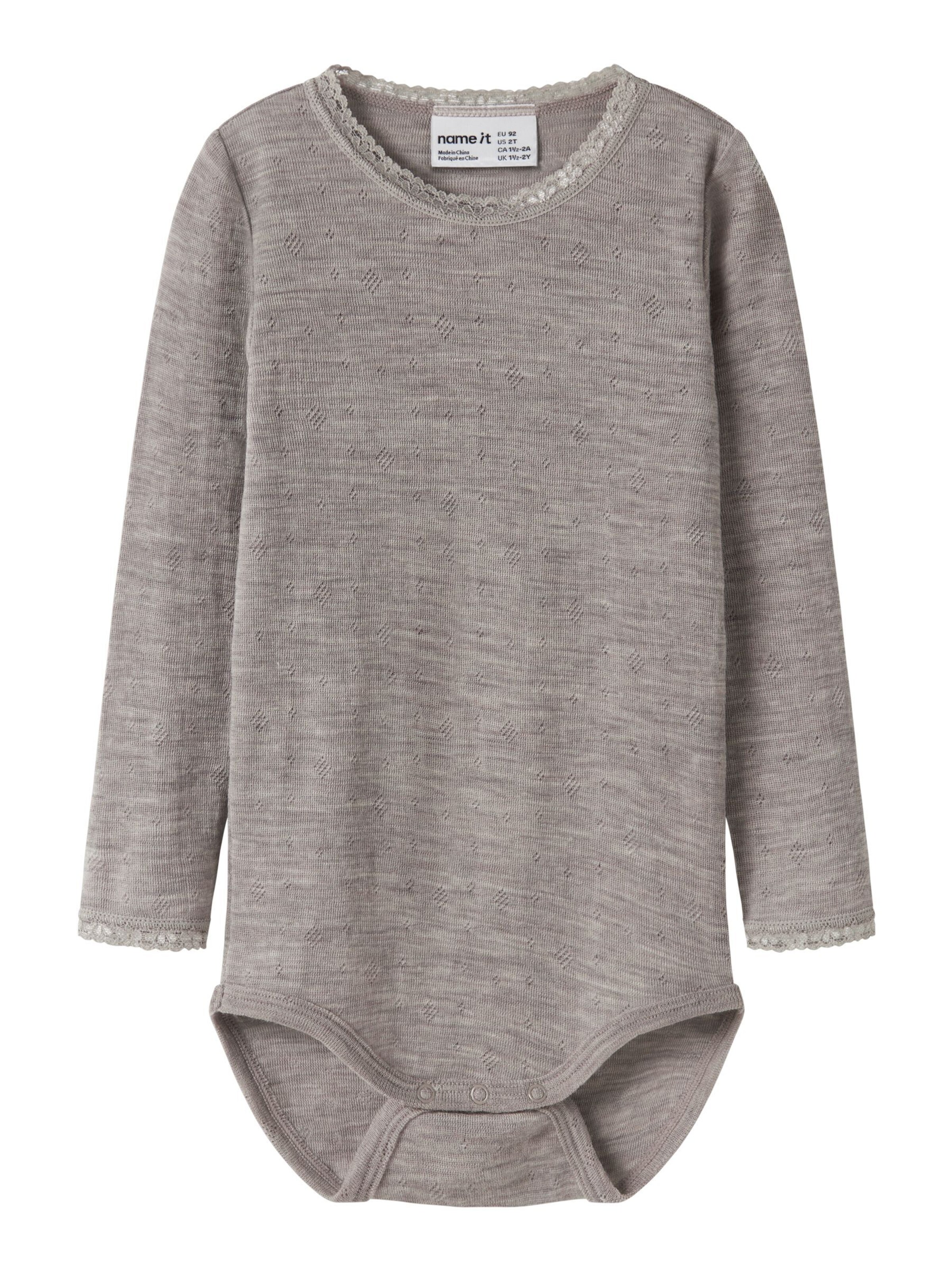 NAME IT Romper/bodysuit 'NMFWang' in Grey: front