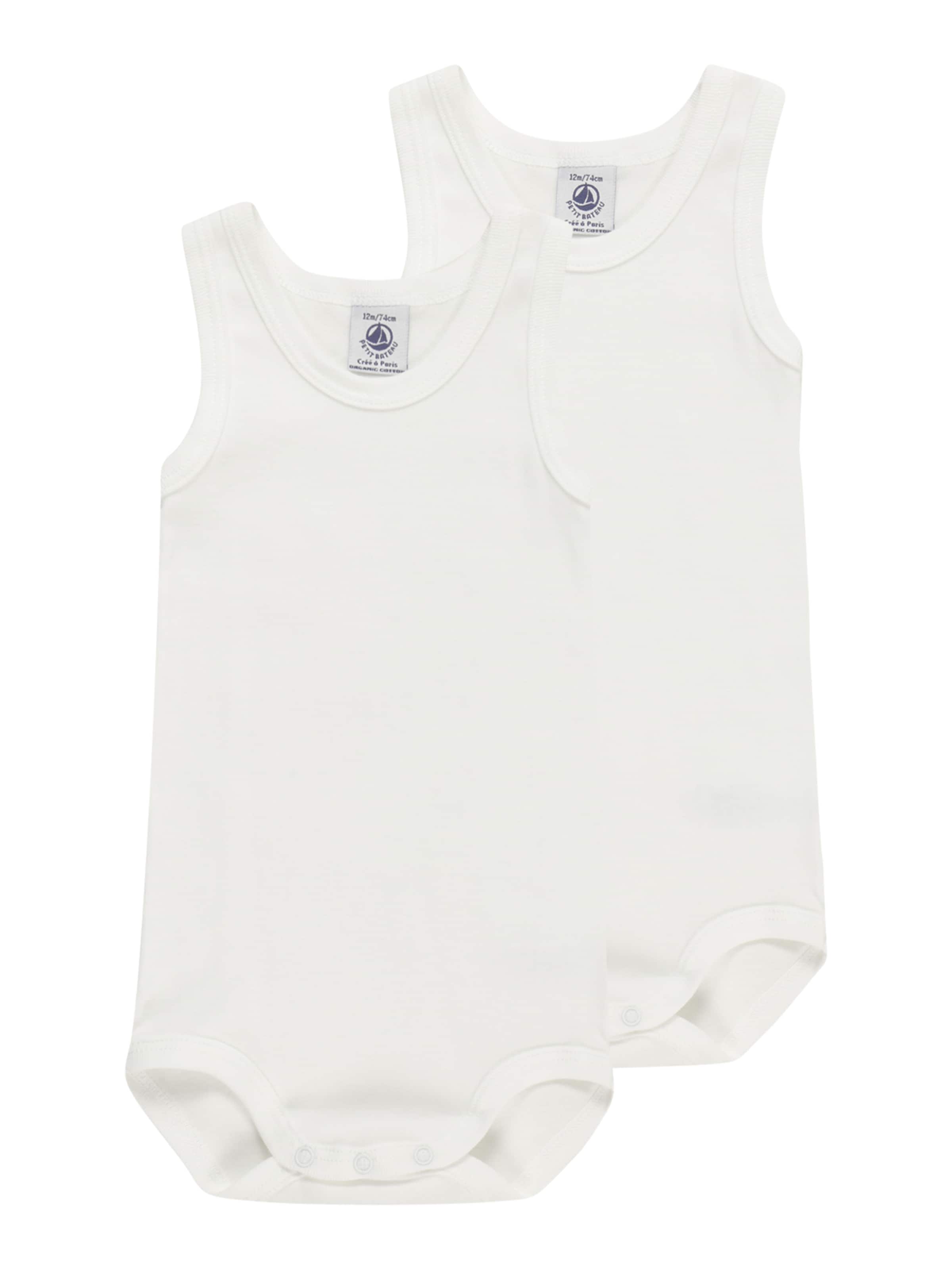 PETIT BATEAU - Macacão/Body em branco: frente