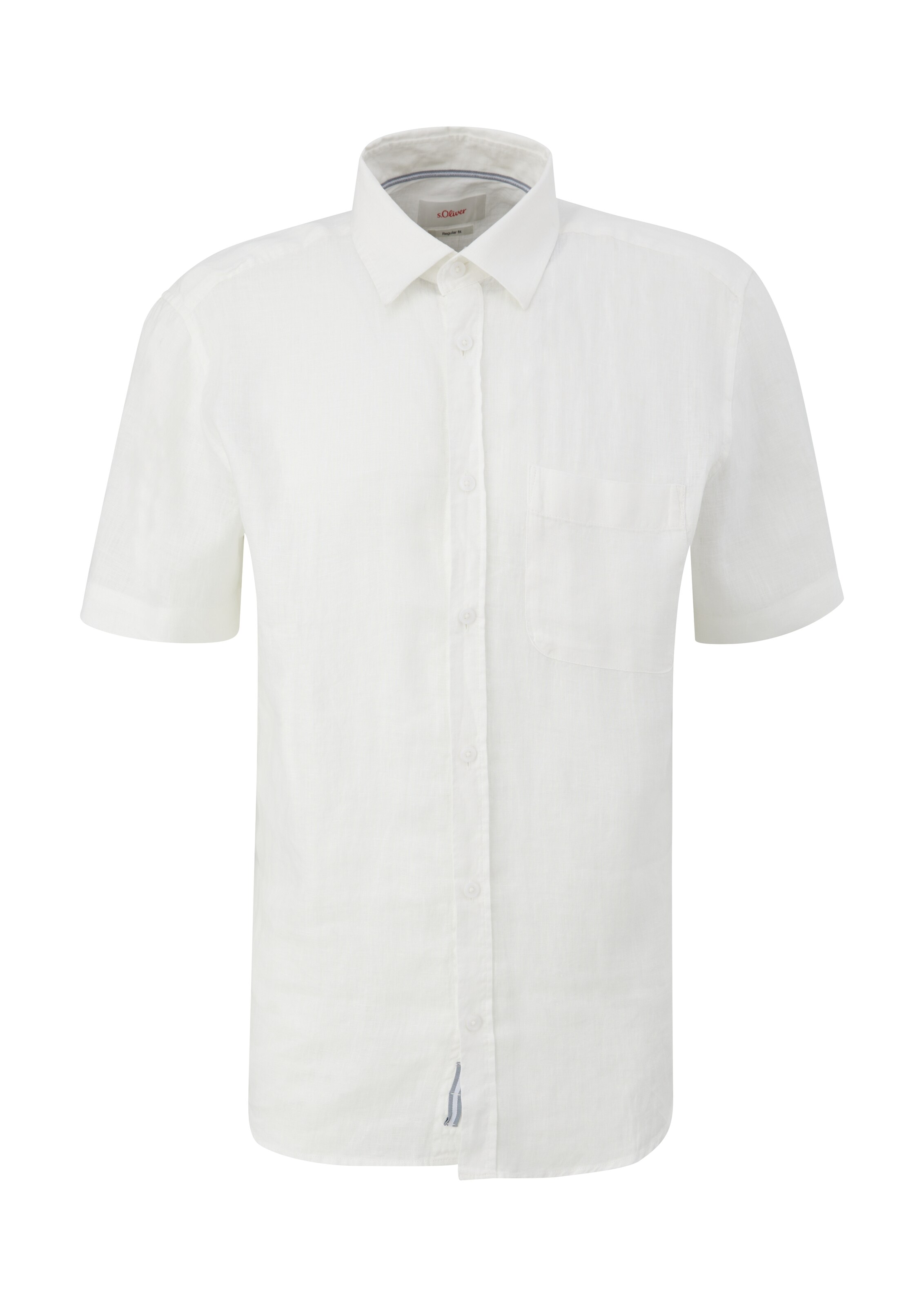 s.Oliver Regular fit Button Up Shirt in White: front