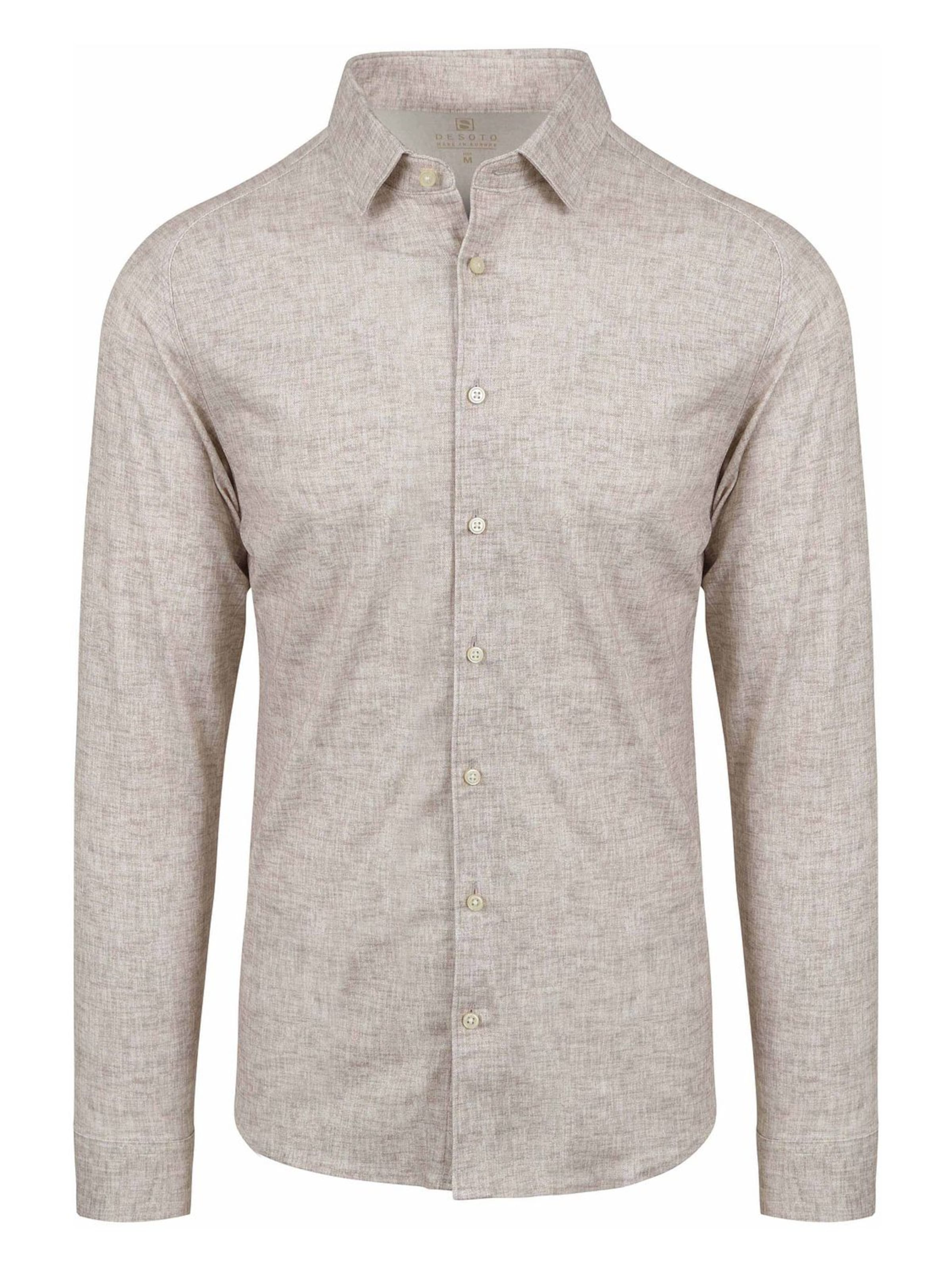 DESOTO Slim fit Overhemd in Beige