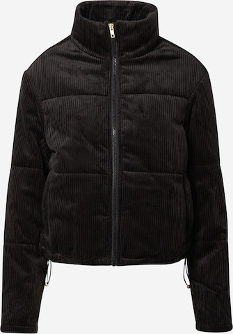 Urban Classics Between-Season Jacket 'Ladies Corduroy' in Black: front