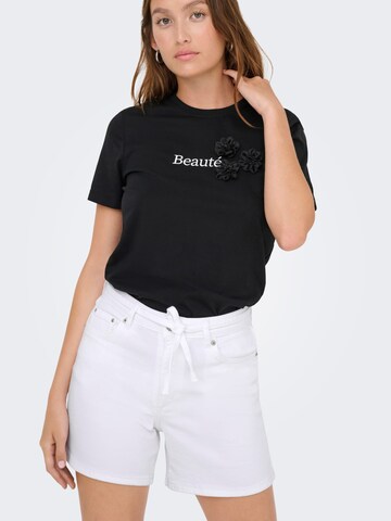 ONLY Baggy Broek in Wit: voorkant