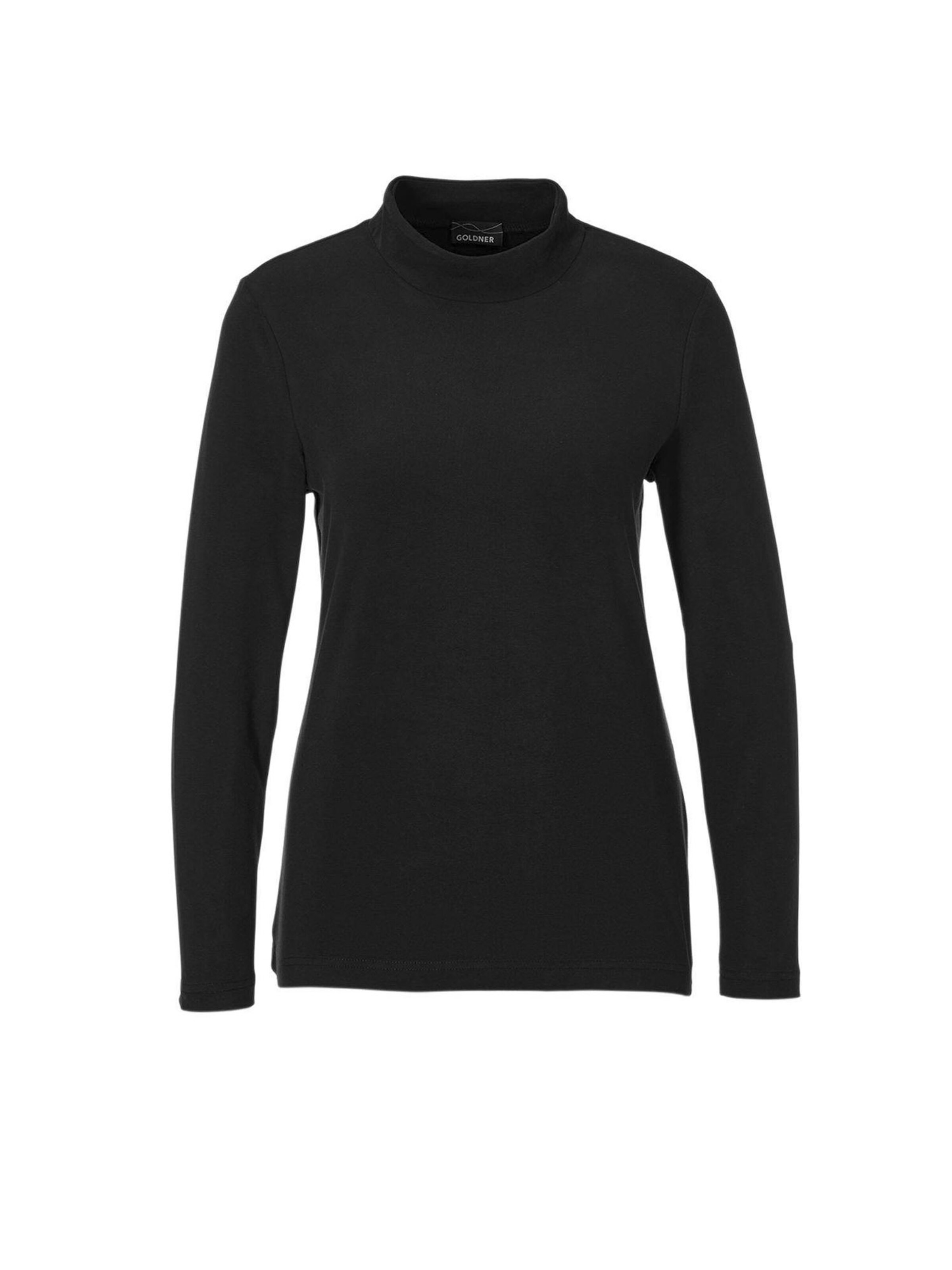Goldner Shirt in Schwarz: Vorderseite