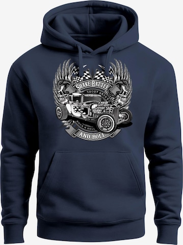 Neverless Sweatshirt 'Hot Rod' in Blau: Vorderseite