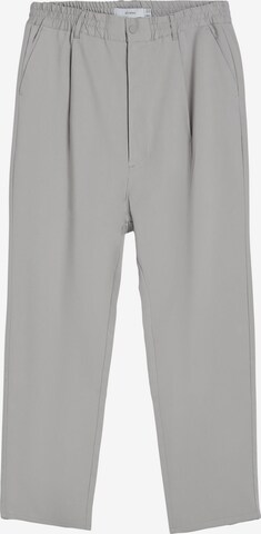 Regular Pantalon à pince Bershka en gris : devant