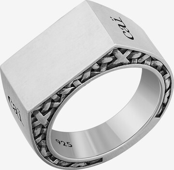 caï Ring in Silver: front