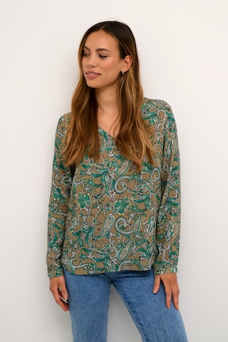 Kaffe Blouse 'Amber' in Groen: voorkant