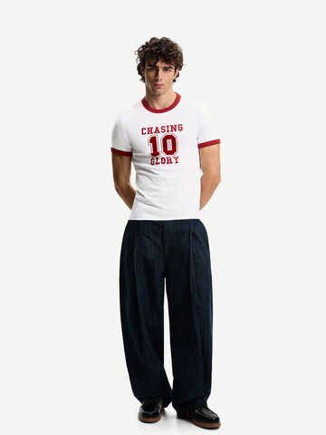 Bershka Majica | bela barva