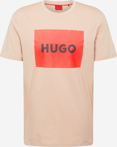 HUGO Red Тениска 'Dulive222' в бежово / червено / черно, Преглед на продукта