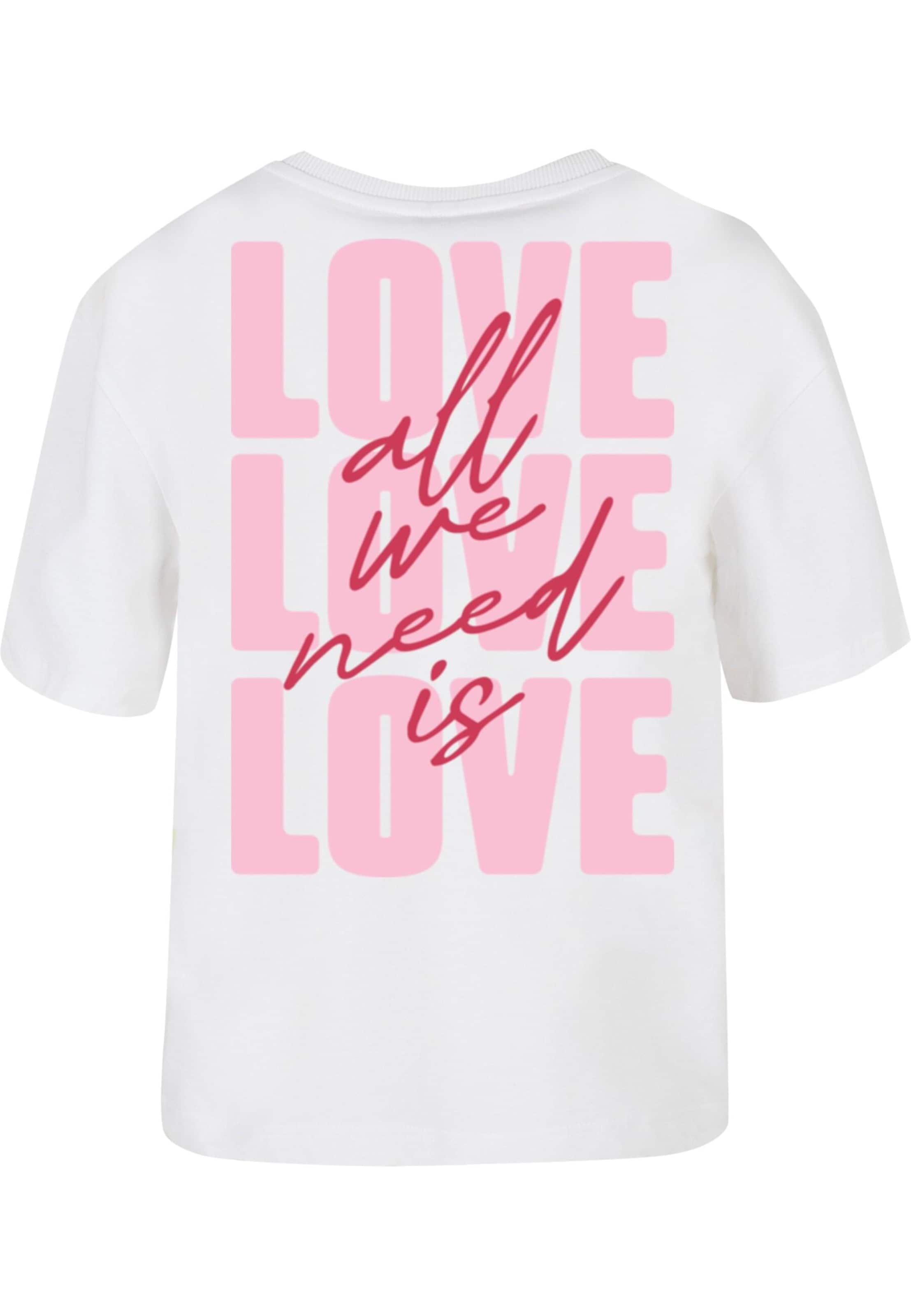 Miss Tee Koszulka 'All We Need Is Love' w kolorze biały