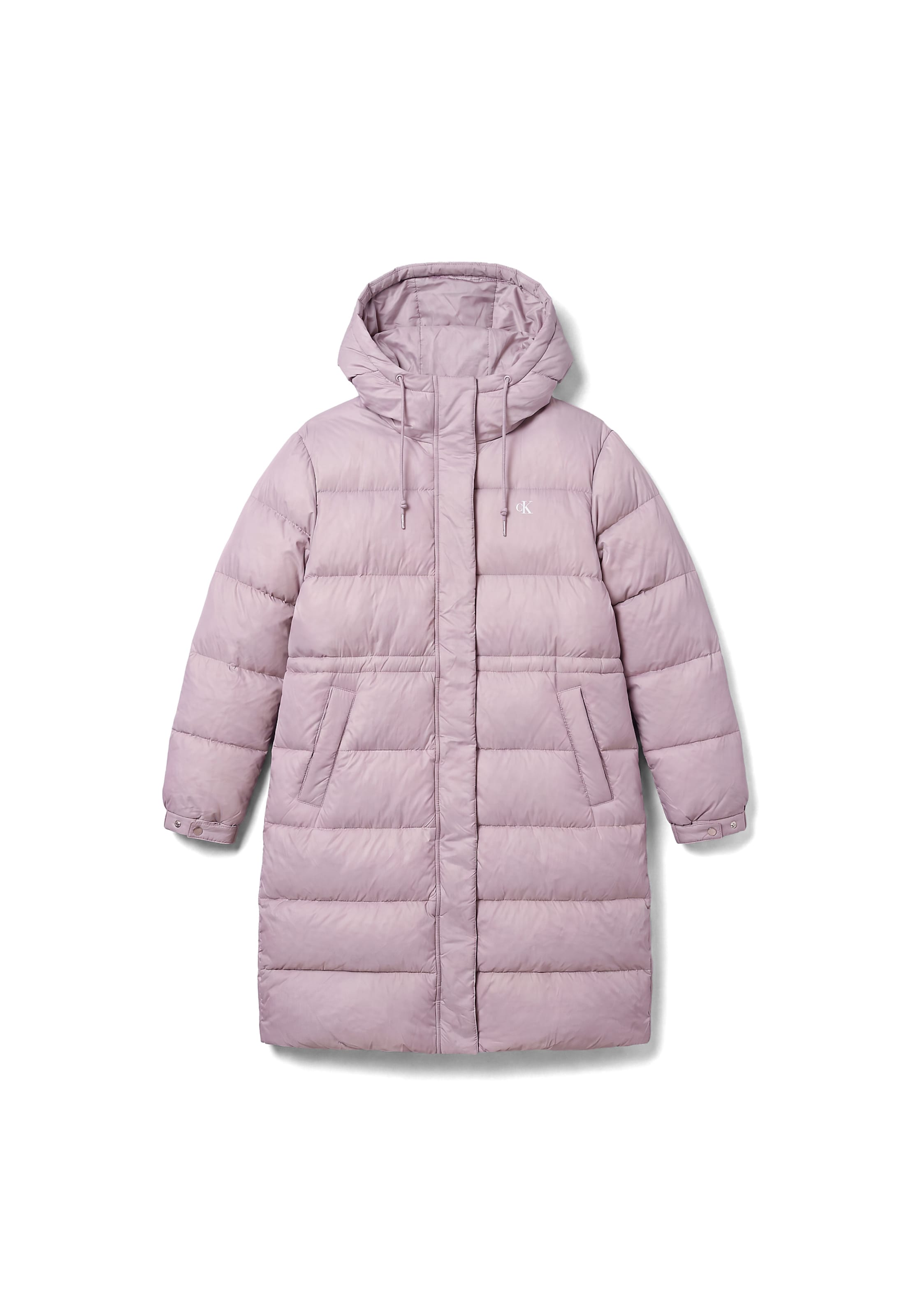 Calvin Klein Jeans Wintermantel in Grijs: voorkant