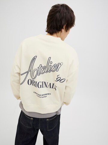 JACK & JONES Sweatshirt in Wit: voorkant