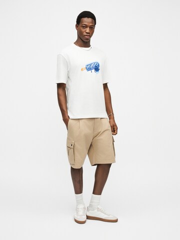 T-Shirt 'Noglasy' HUGO en blanc