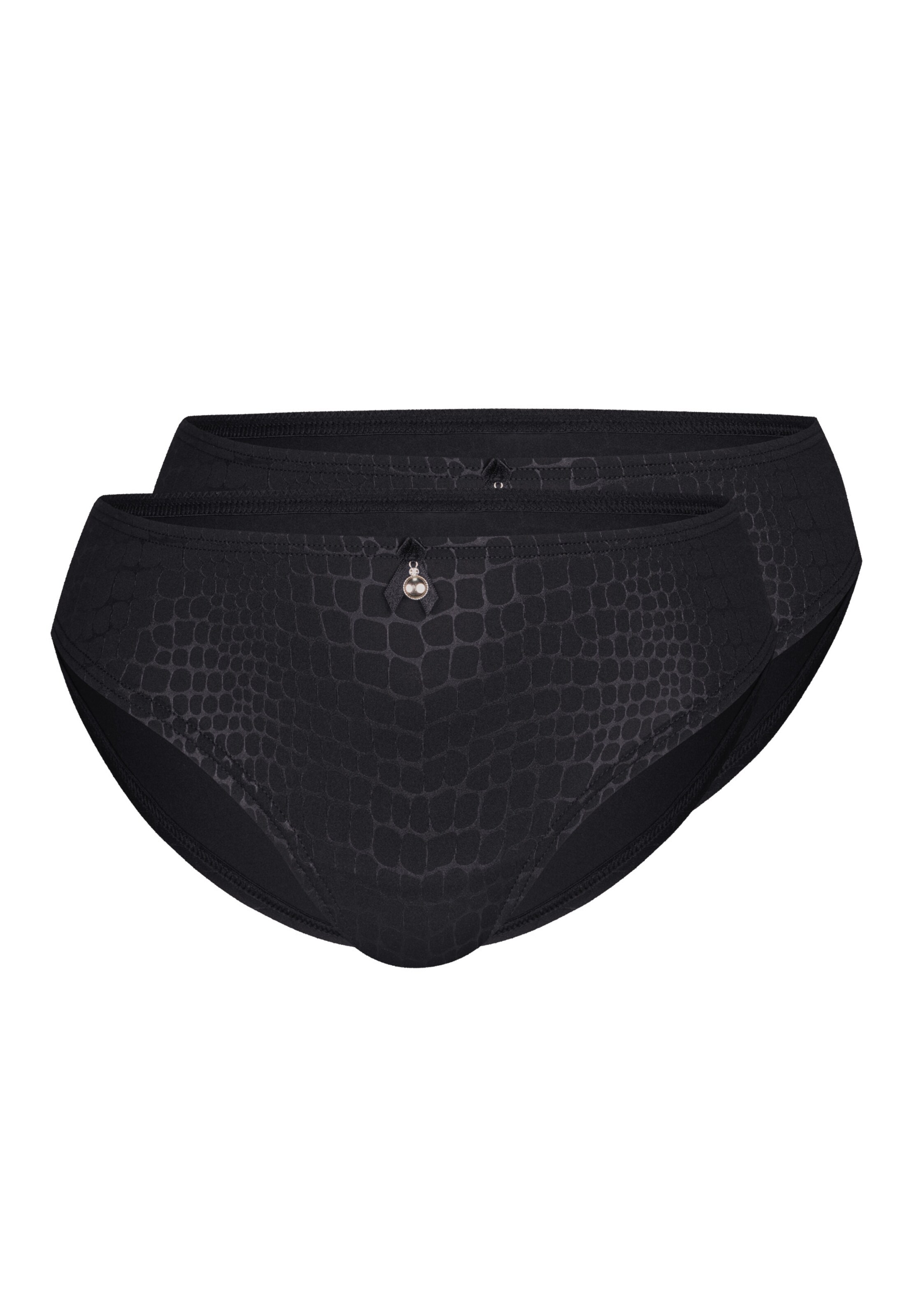 sassa Slip 'PURE ANIMAL' 2er Pack in Schwarz: Vorderseite