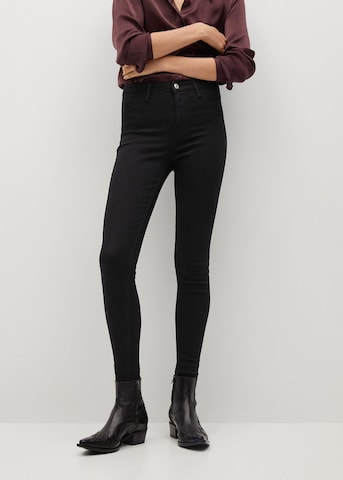 MANGO Skinny Jeans pajkice | črna barva