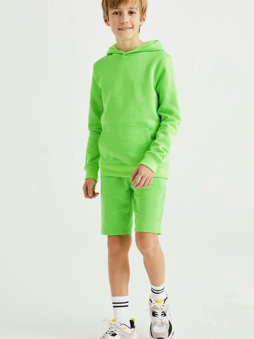 WE Fashion - Slimfit Calças em verde