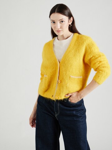 AMERICAN VINTAGE Cardigan 'BYMI' i gul: forside