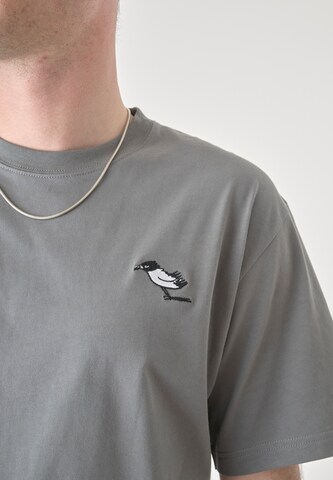 Cleptomanicx Shirt 'Classic Tee Storm Gull' in Grey