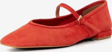 Ballerines à lanières Dune LONDON en rouge : devant