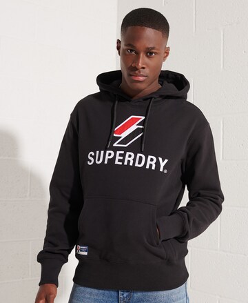 Sweat-shirt Superdry en noir : devant