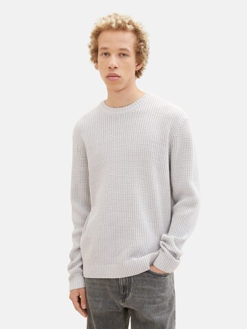 TOM TAILOR DENIM Sweater in Grey: front