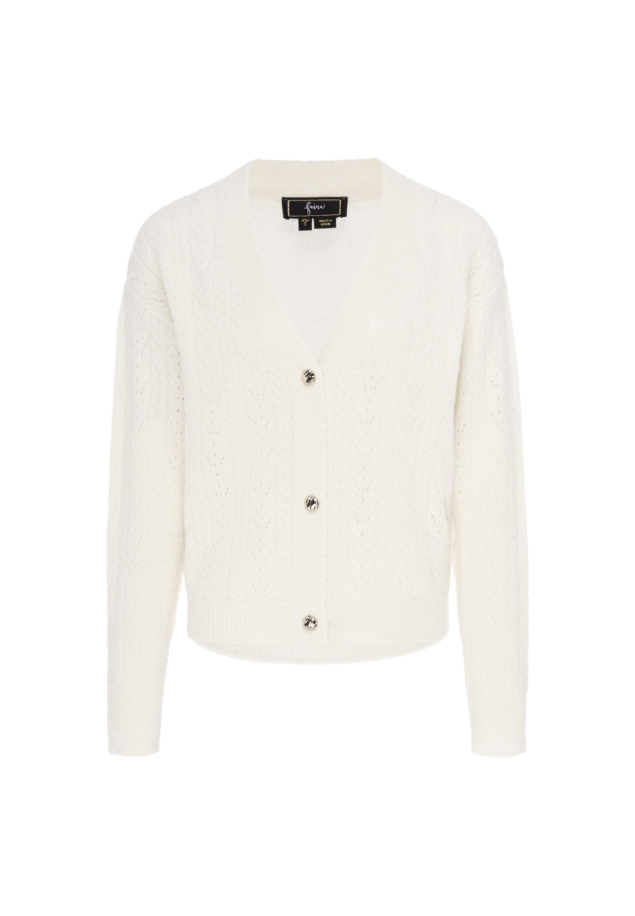 faina - Casaco de malha 'Festive' em branco: frente