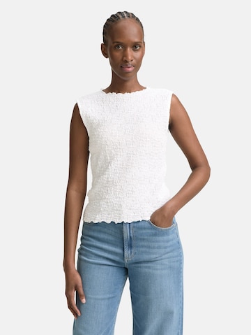 TOM TAILOR DENIM Top in Weiß: Vorderseite