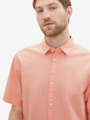 TOM TAILOR - Comfort Fit Camisa em laranja