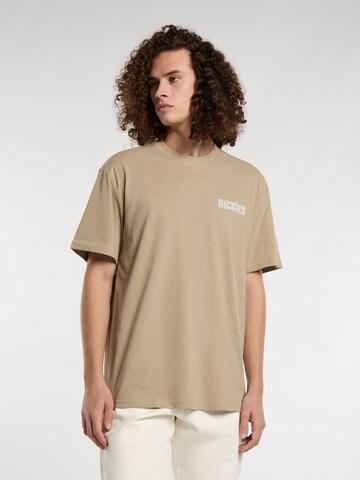 DICKIES T-shirt 'BRICKLANE' i beige: framsida