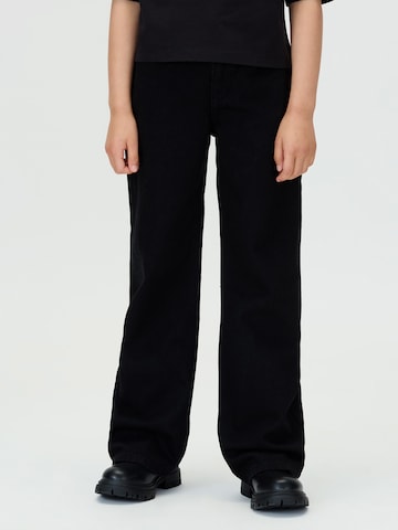 Calvin Klein JeansWide Leg/ Široke nogavice Traperice - crna boja: prednji dio
