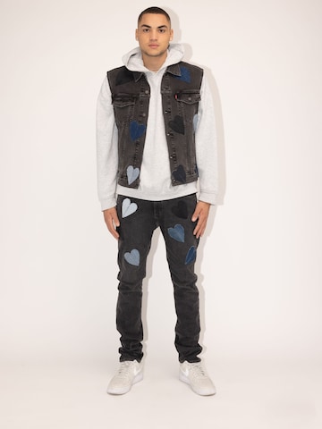 Levi's® Upcycling Jeansweste 'Kelvyn Colt Design' in Grau