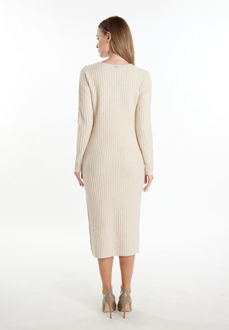 DreiMaster Klassik Knitted dress 'Casnagie' in Beige