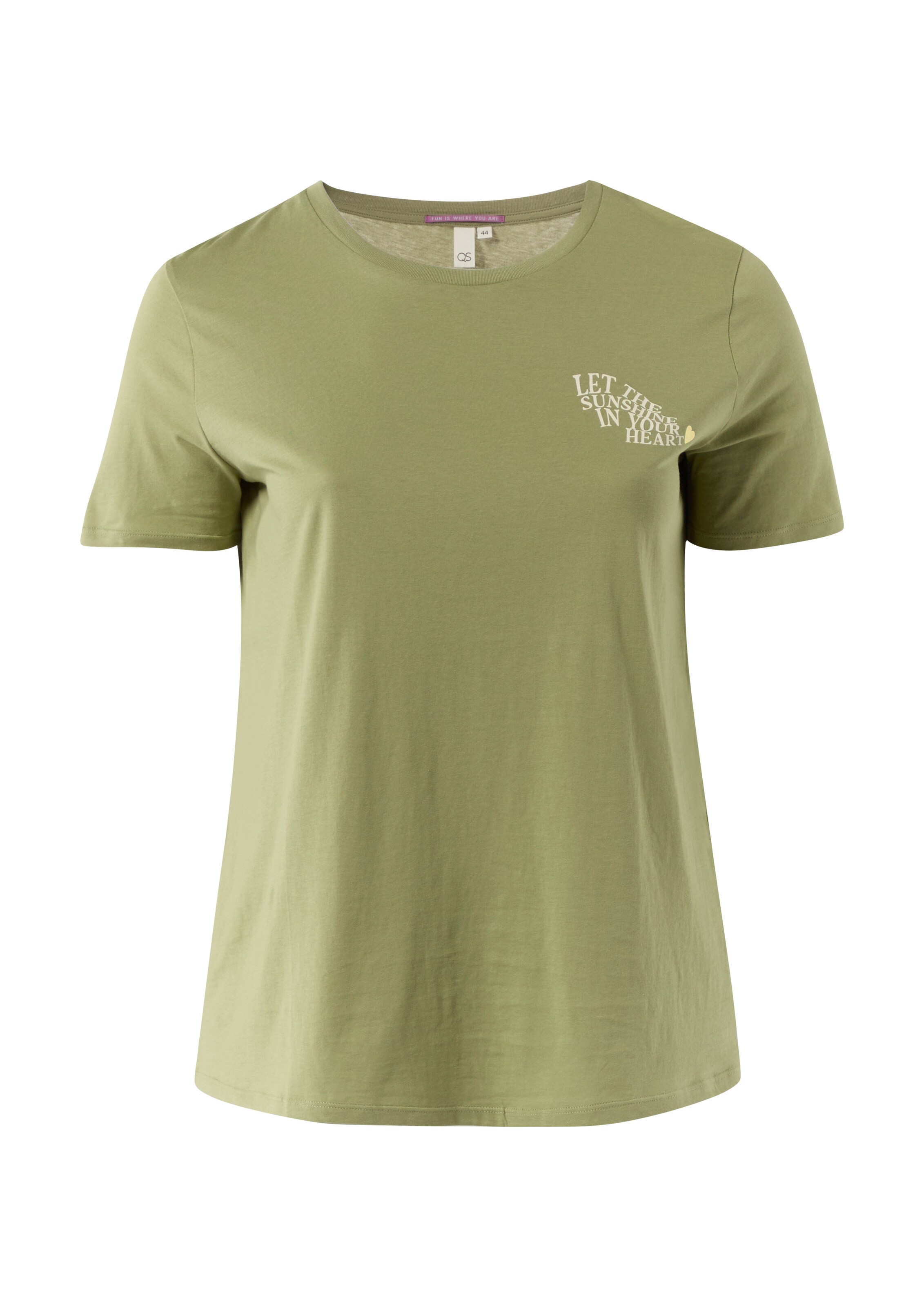 QS Shirt in Groen: voorkant