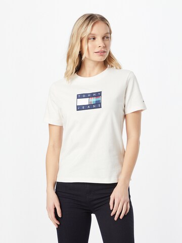 Tricou de la Tommy Jeans pe alb: față