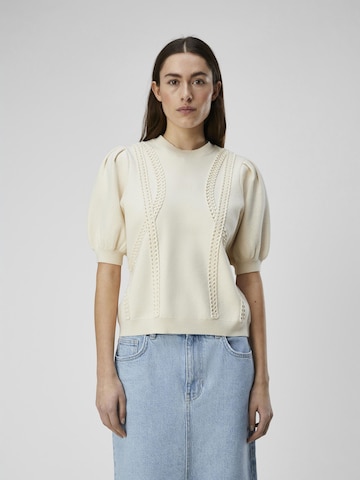 OBJECT Knitted Top in Beige: front