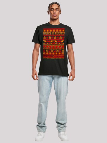 T-Shirt 'Guns And Roses Christmas' F4NT4STIC en noir