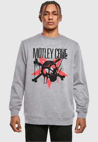 Sweat-shirt 'Motley Crue - Montage Skull' Merchcode en gris : devant