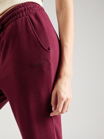 Effilé Pantalon de sport 'MELINA' ONLY PLAY en rouge